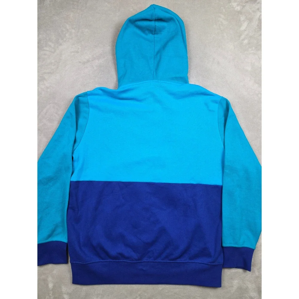 Polo Ralph Lauren Hoodie Men XL Blue Colorblock Quarter Zip Sweatshirt Pocket